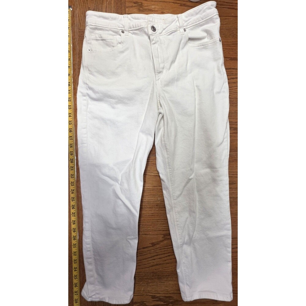 American Eagle White Mom Jean Stretch Size 14 Short
